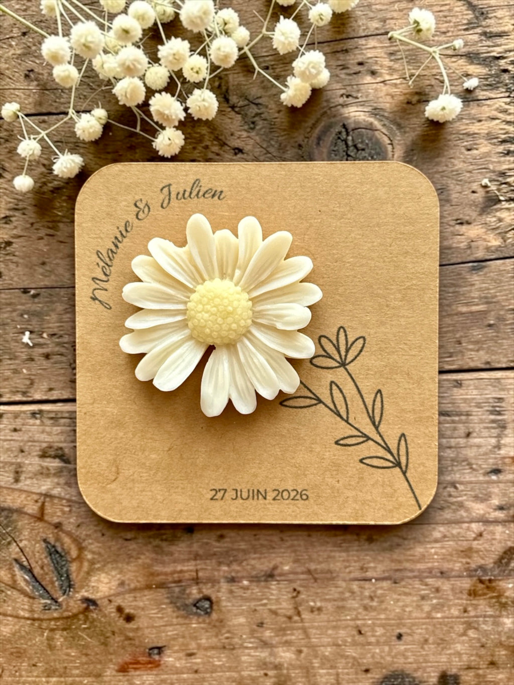Carte fleurie personnalisée parfumée