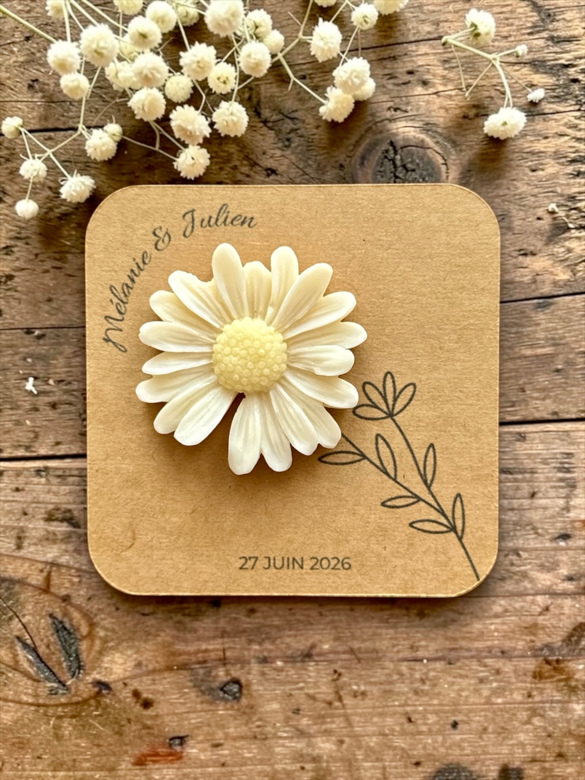 Carte fleurie personnalisée parfumée