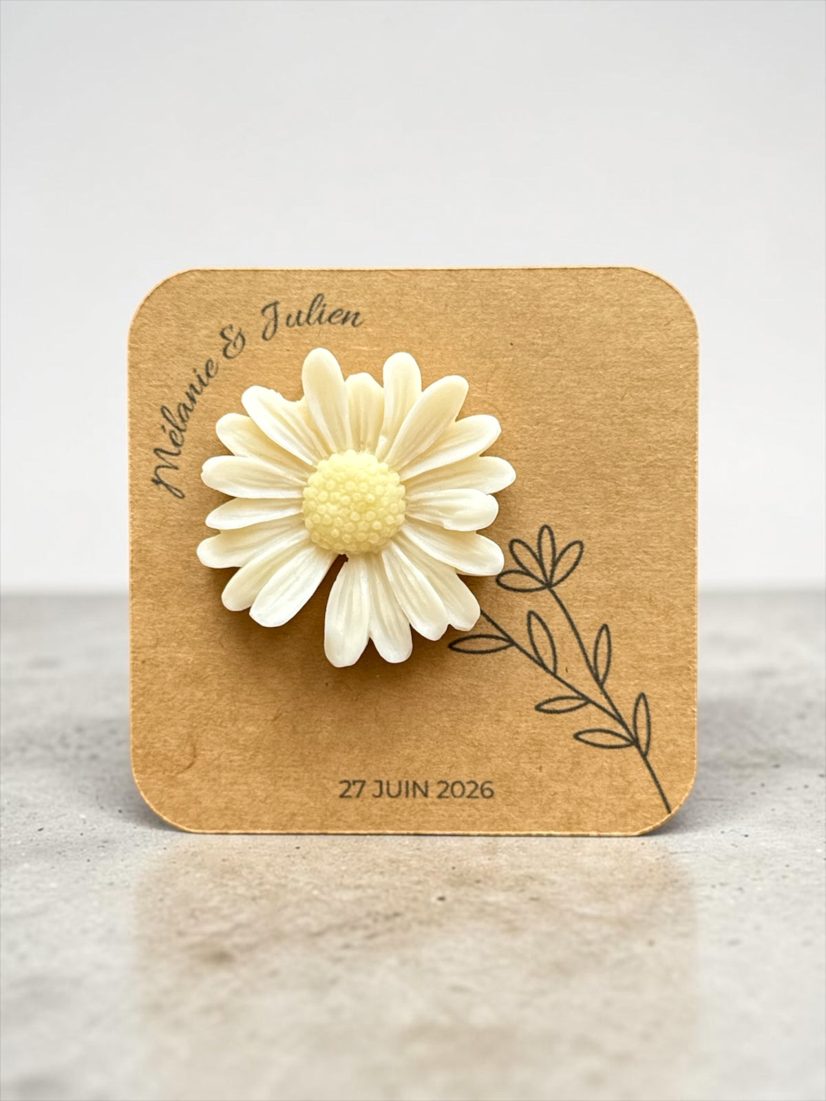 Carte fleurie personnalisée parfumée