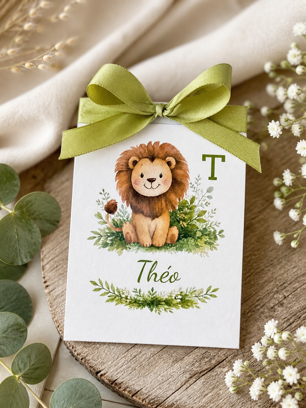 Carte personnalisée pour célébrer vos plus beaux moments – Lion bohème
