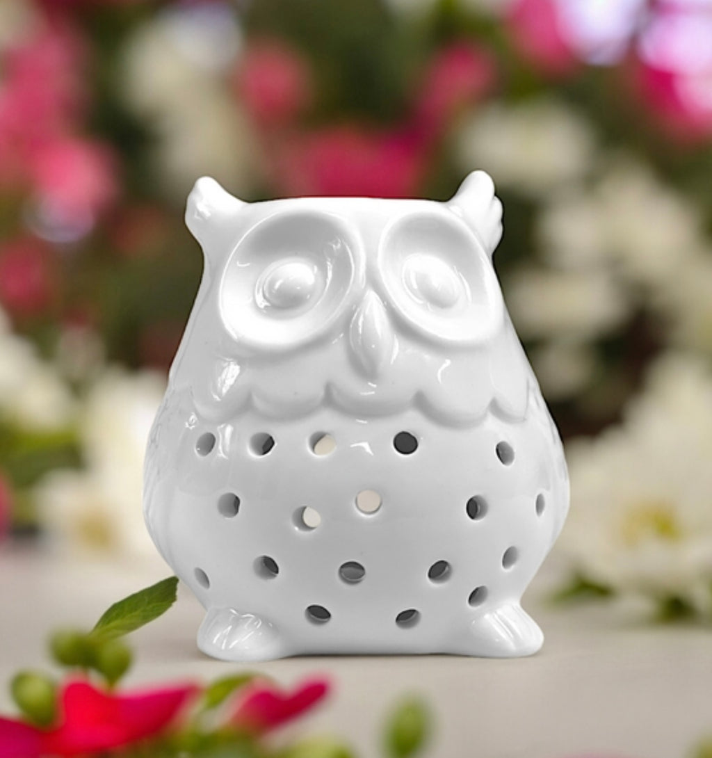 Brûle-parfum "Hibou" en céramique